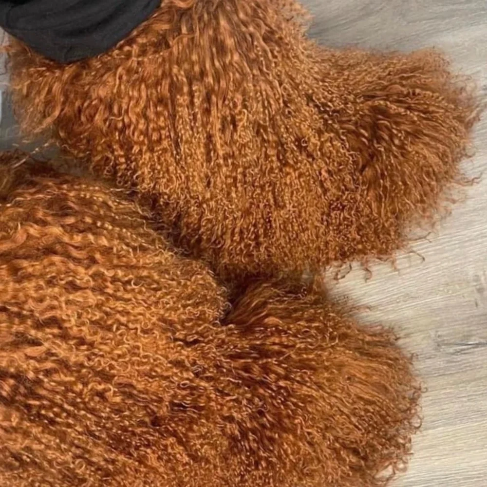 Caramel Shaggy Real Fur Boots - Picture 4 of 4